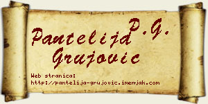 Pantelija Grujović vizit kartica